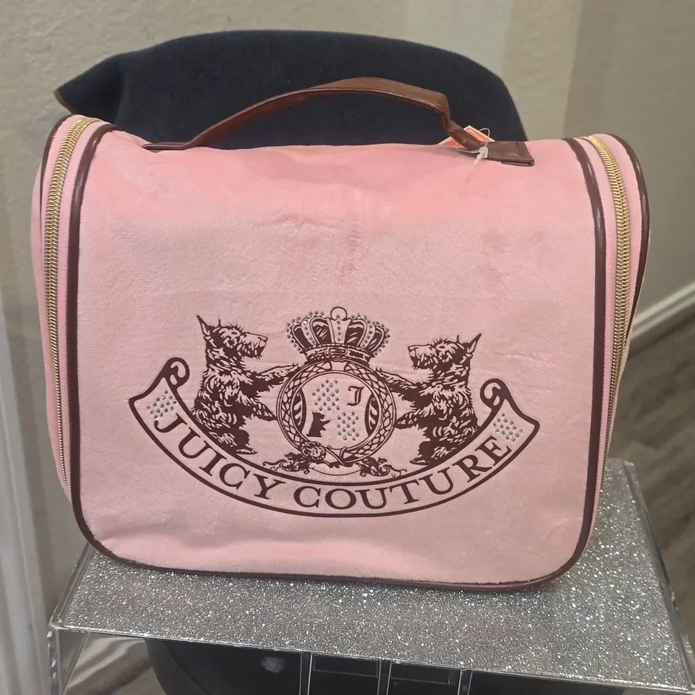 Juicy Couture Heritage Hanging Cosmeric Bag w/Compartments &‎ Mirror